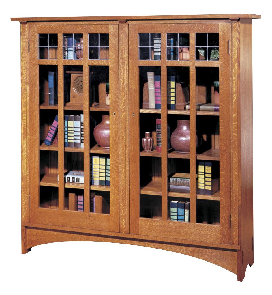 Stickley Oak Mission Classics 89704 Double Door Bookcase with 8 Shelves Williams & Kay